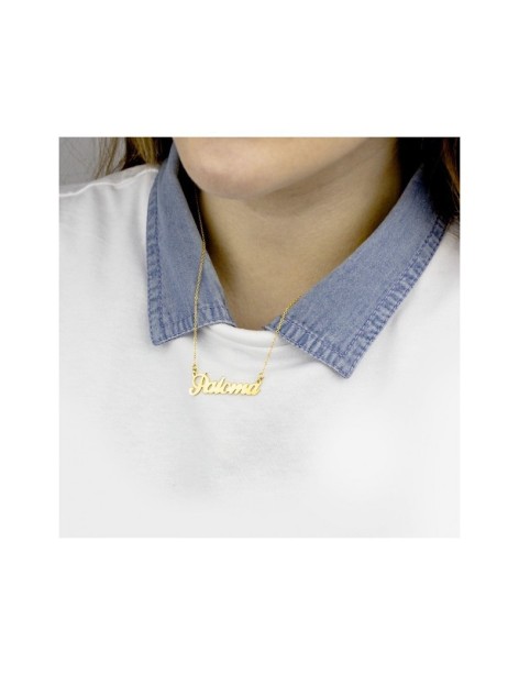 GARGANTILLA NOMBRE EN PLATA DE LEY CHAPADA