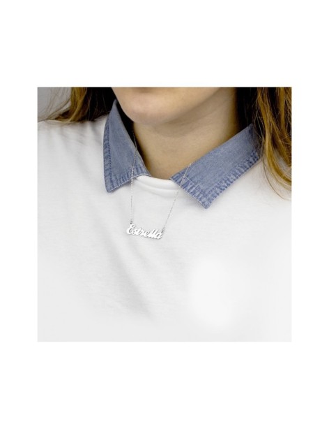 GARGANTILLA NOMBRE EN PLATA DE LEY