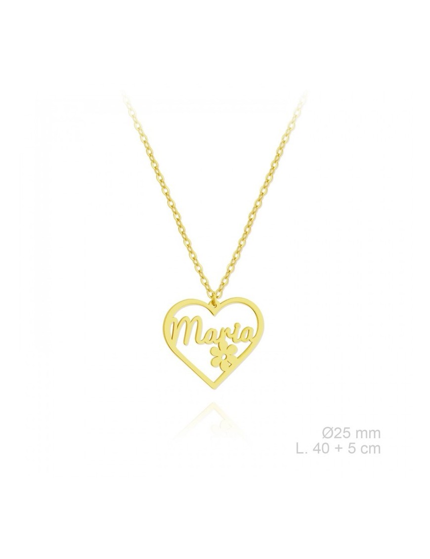 GARGANTILLA CORAZÓN NOMBRE EN PLATA DE LEY