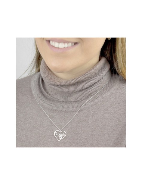 GARGANTILLA CORAZÓN NOMBRE EN PLATA DE LEY