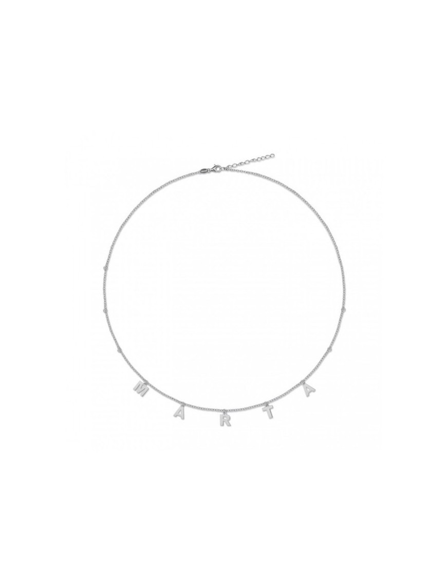 GARGANTILLA LETTER PERSONALIZADA LISA PLATA DE LEY