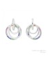 PENDIENTES CÍRCULOS PLATA Y CIRCONITAS DE COLORES