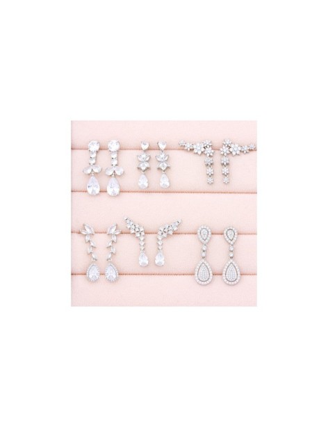 PENDIENTES WEDDING PLATA Y CIRCONITAS