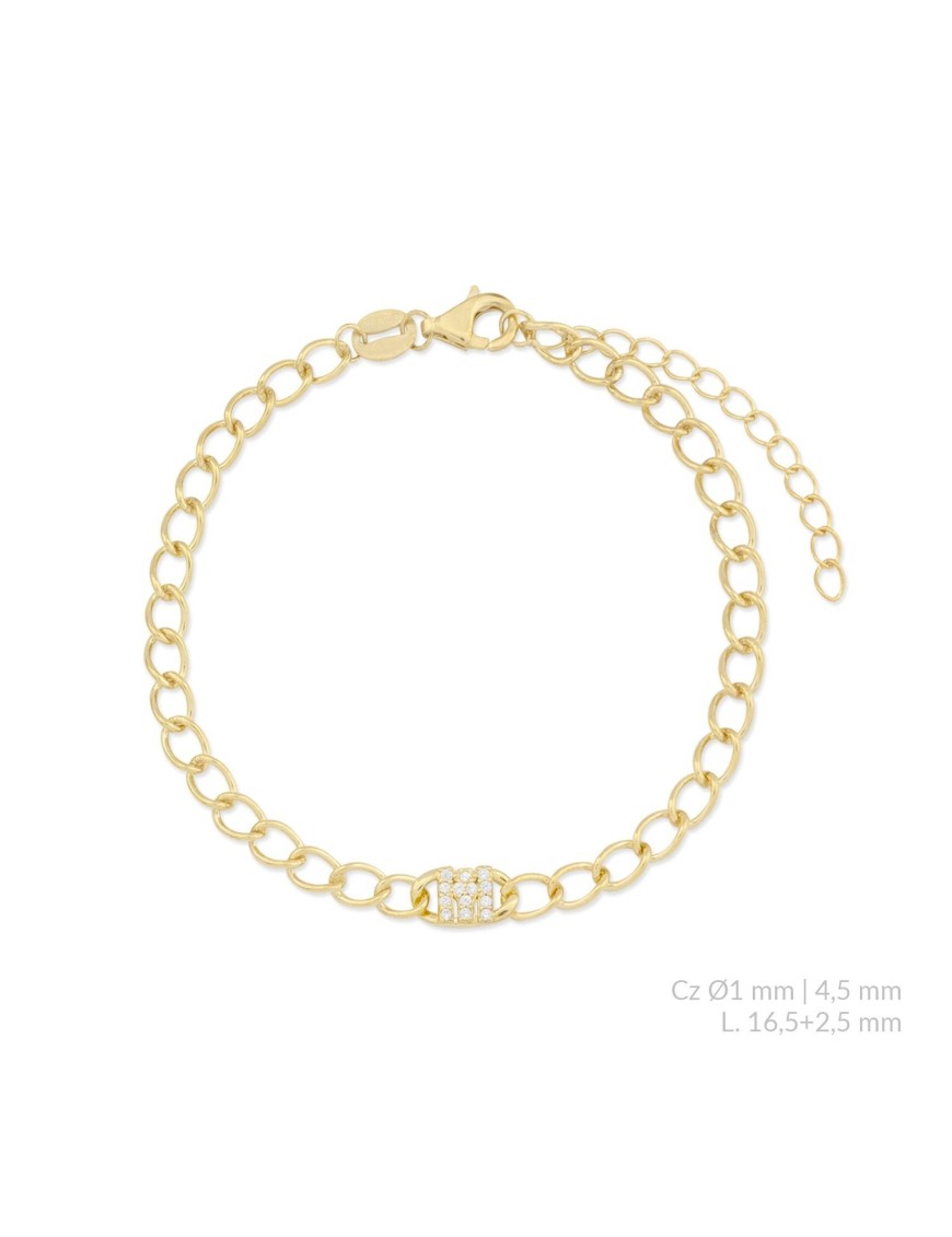 PULSERA VERNICE PLATA DE LEY INICIAL | M