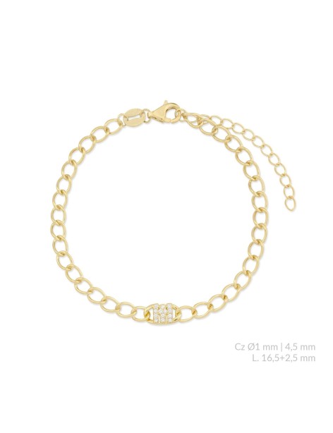 PULSERA VERNICE PLATA DE LEY INICIAL | M