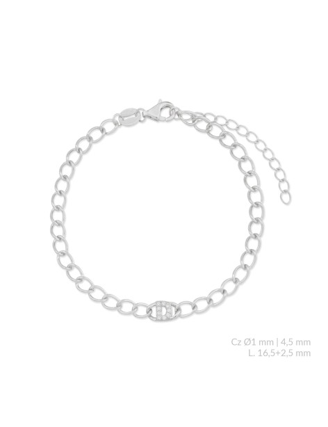 PULSERA VERNICE PLATA DE LEY INICIAL | D