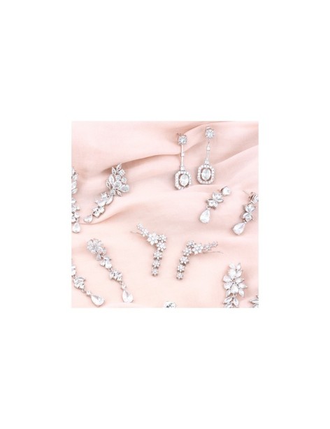 PENDIENTES WEDDING PLATA Y CIRCONITAS