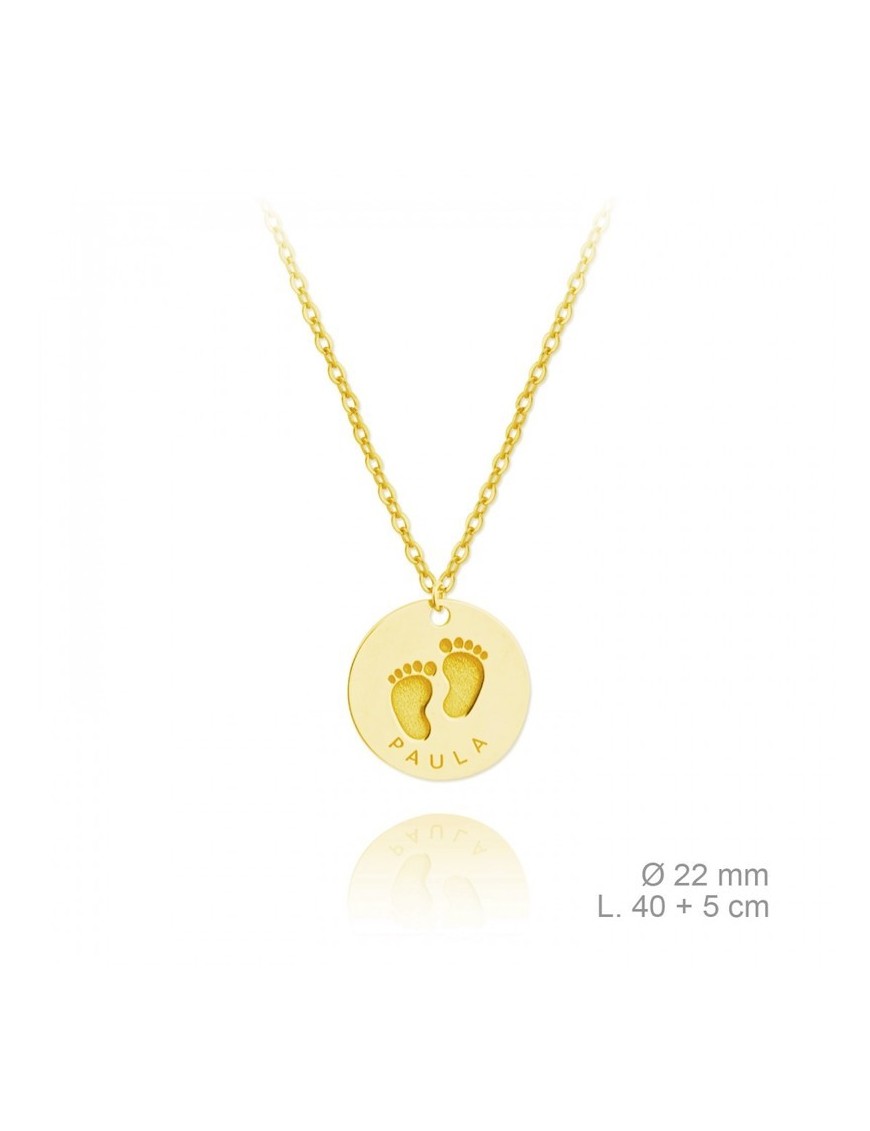 GARGANTILLA PIES DE BEBÉ EN PLATA DE LEY