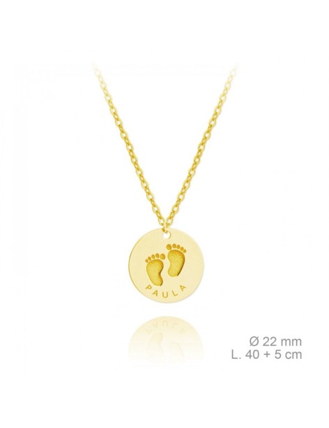 GARGANTILLA PIES DE BEBÉ EN PLATA DE LEY