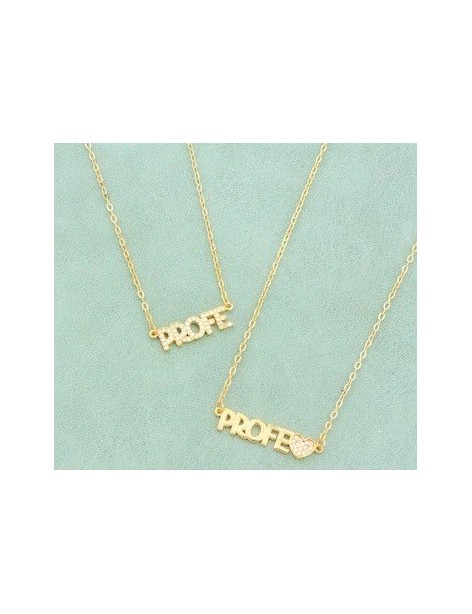 Gargantilla Profe en Plata y Circonitas