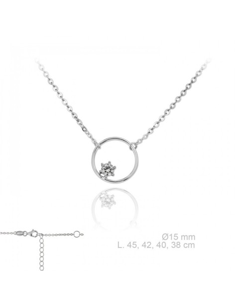 GARGANTILLA CÍRCULO EN PLATA Y CIRCONITA