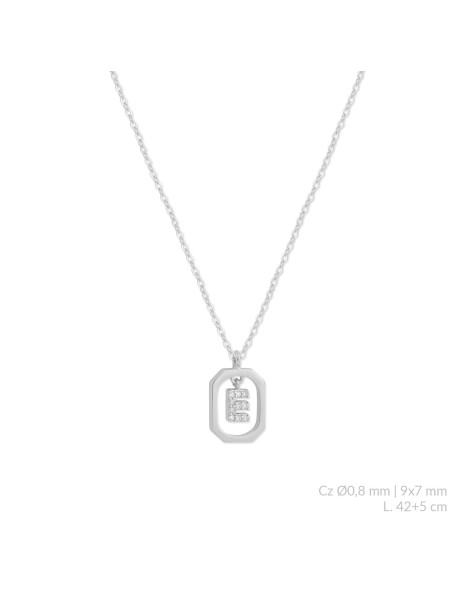 Gargantilla Inicial en Plata y Circonitas