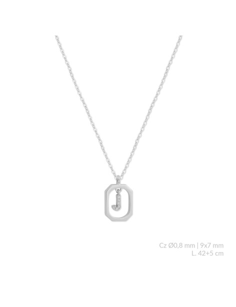 Gargantilla Inicial en Plata y Circonitas