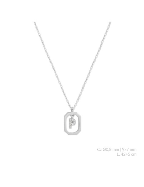 Gargantilla Inicial en Plata y Circonitas