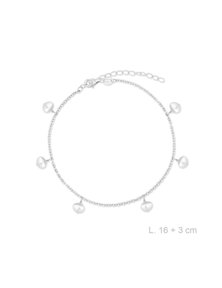 PULSERA COLGANTES EN PLATA Y PERLAS