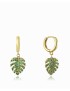 Pendientes Viceroy Hoja Elegant Plata y Circonitas Verdes