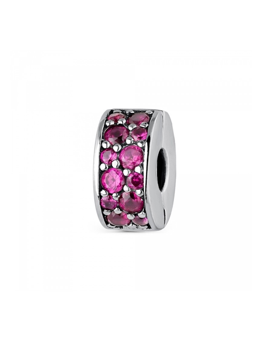 Clip A Tu Lado Luz Rosa Plata y Circonitas