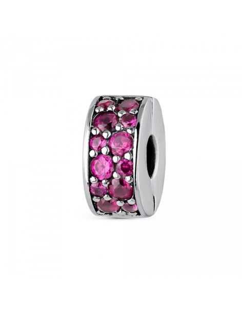 Clip A Tu Lado Luz Rosa Plata y Circonitas