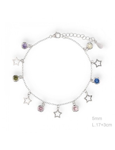 PULSERA ESTRELLAS EN PLATA...