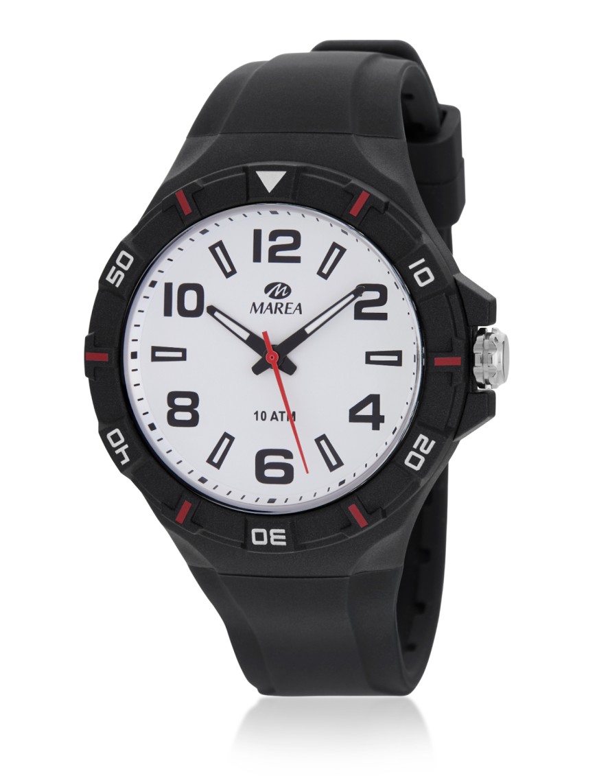Reloj Caballero Marea Sport Silicona Negra