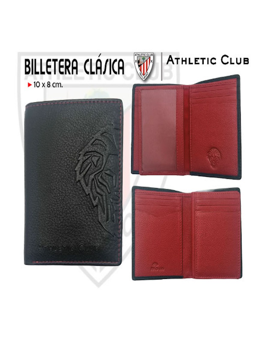 Billetera Tarjetero Piel Athletic Club de Bilbao León Relieve