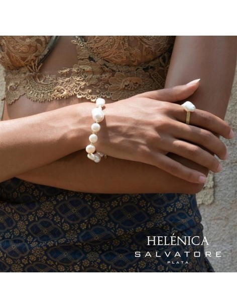 Sortija Helénica Salvatore Plata Chapada y Perla
