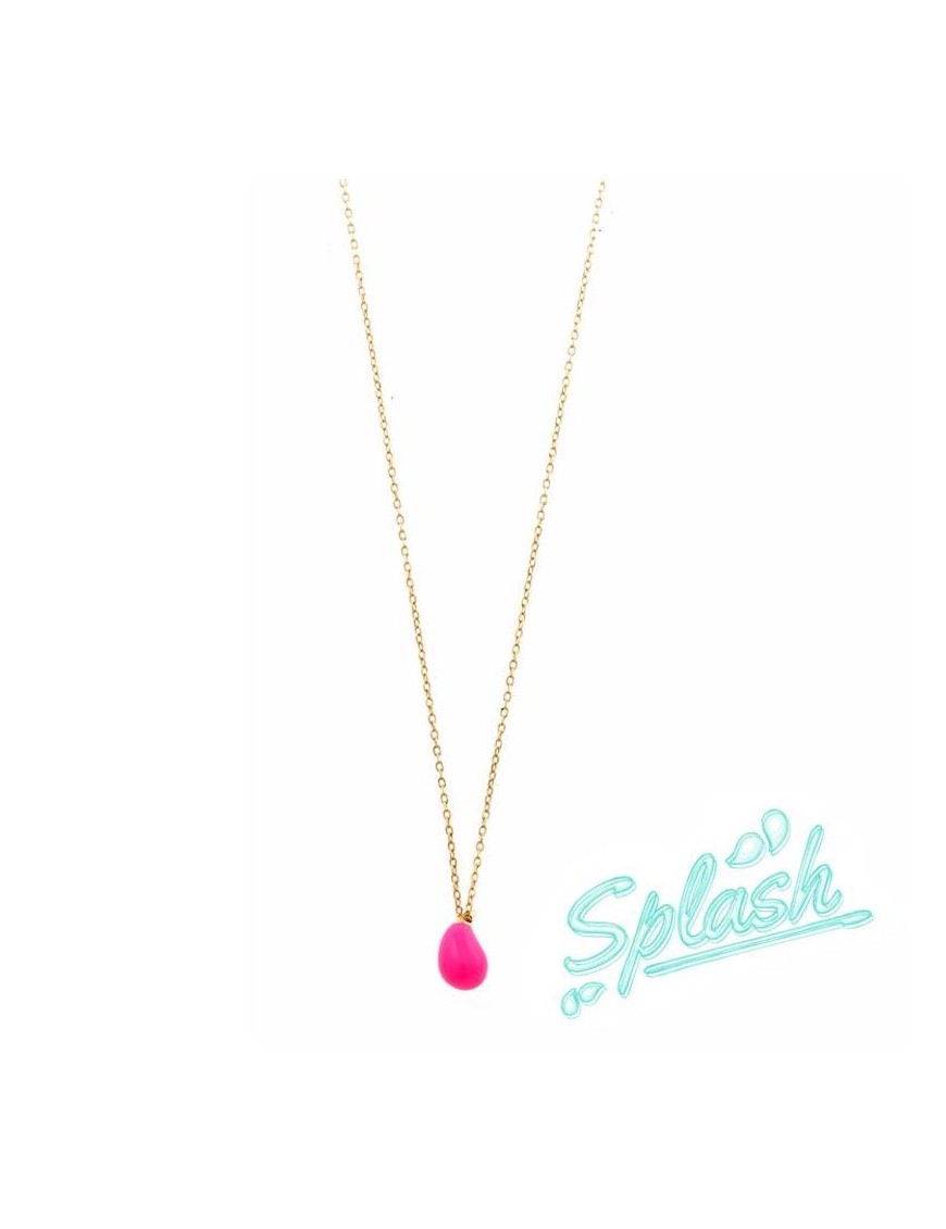 Collar Salvatore Splash Plata Chapada y Esmalte