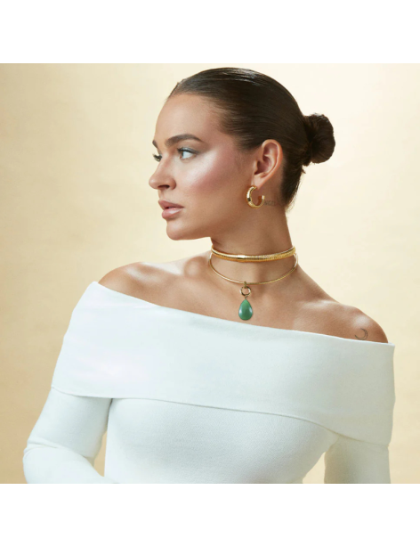 Collar Tubogas Laura Escanes Viceroy Acero IP Dorado