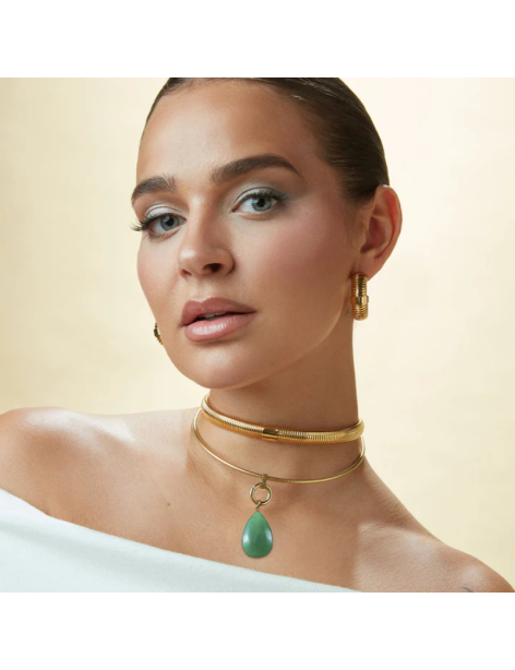 Collar Tubogas Laura Escanes Viceroy Acero IP Dorado