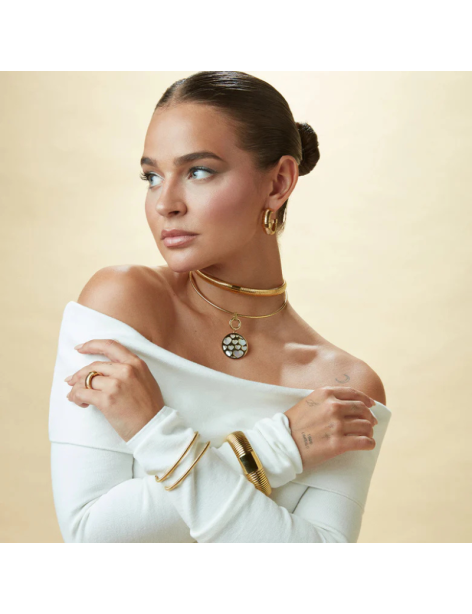 Anillo Viceroy Colección Tubogas Laura Escanes Acero IP Dorado