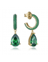 Pendientes Viceroy Elegant Plata Chapada Circonitas verdes