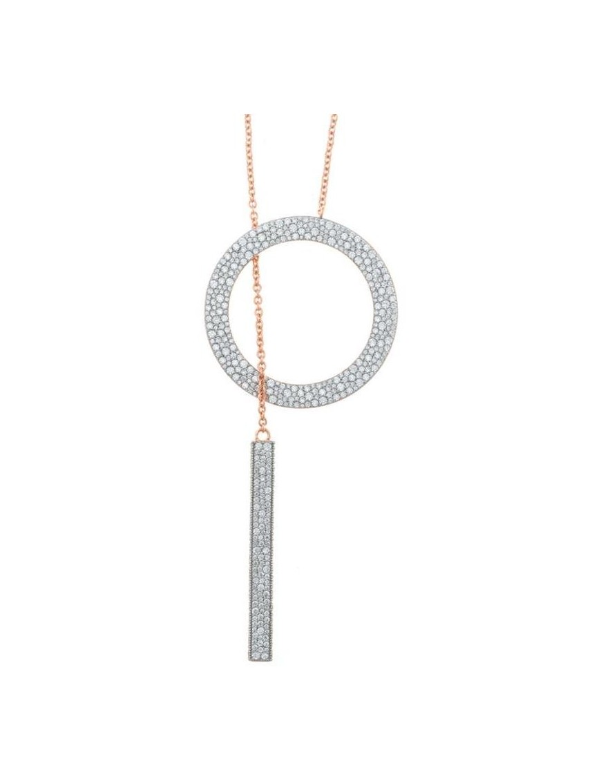 Collar Salvatore Boho Plata Chapada Circonitas