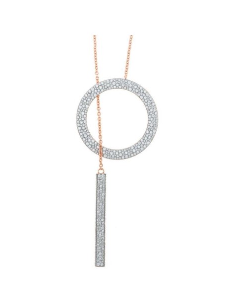 Collar Salvatore Boho Plata Chapada Circonitas