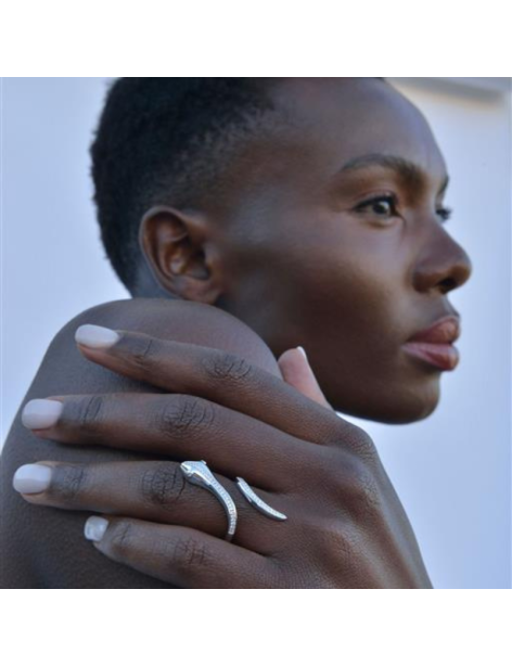 Sortija Salvatore Jungle Serpiente Plata y Circonitas