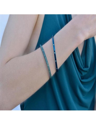 Pulsera Salvatore Boho Plata Chapado Azul y Peridoto