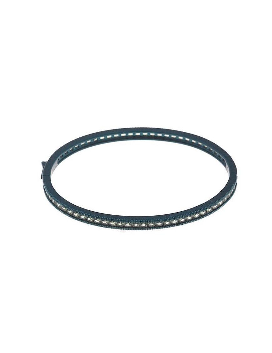 Pulsera Salvatore Boho Plata Chapada Azul y Circonitas