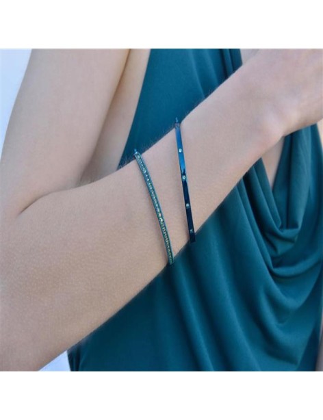 Pulsera Salvatore Boho Plata Chapada Azul y Circonitas