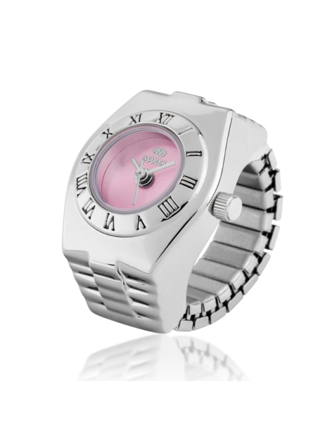 Sortija Reloj Marea Rings Esfera Rosa