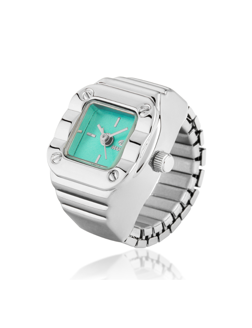 Sortija Reloj Marea Rings Esfera Verde