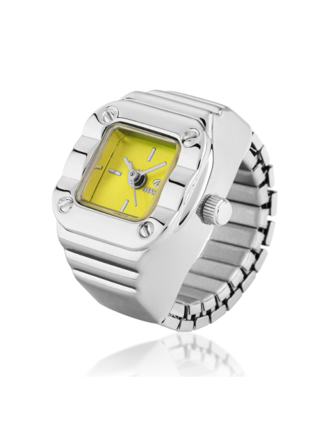 Sortija Reloj Marea Esfera Amarilla