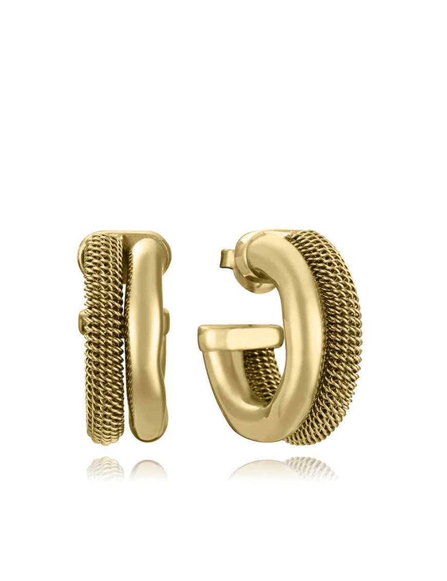 Pendiente Viceoy Laura Escanes Acero Ip Dorado