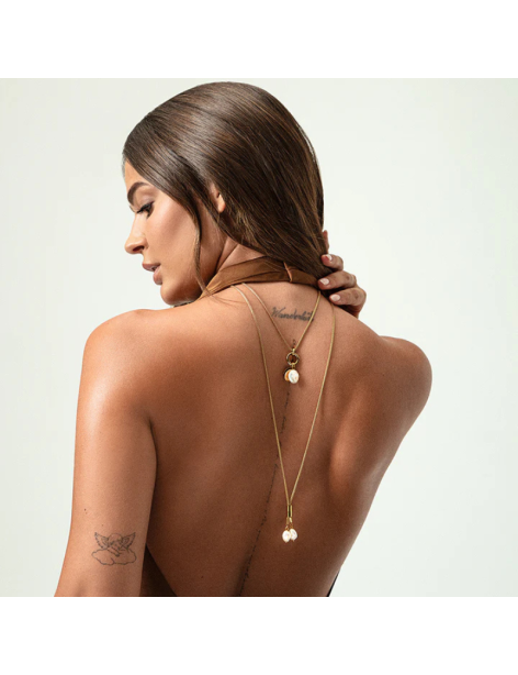 Collar Laura Escanes Viceroy Acero Ip Dorado Madre Perla