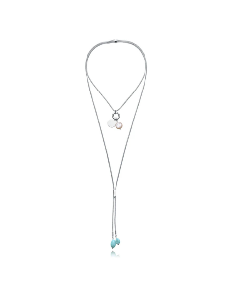 Collar Laura Escanes Viceroy Acero Piedra Natural