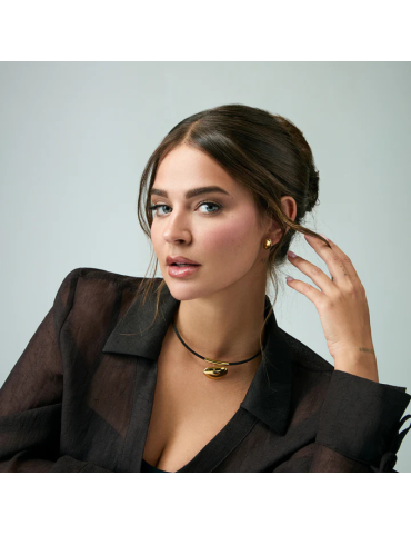 Pendientes Laura  Escanes Viceroy Acero Ip Oro Piedra Natural