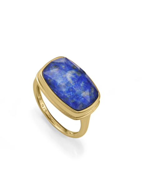Anillo Viceroy Plata Baño Oro Lapizlazuli