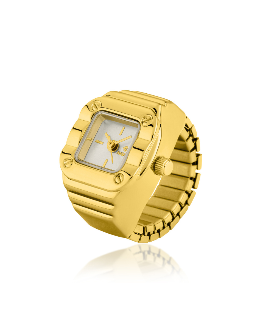 Sortija Reloj Marea Rings Dorado