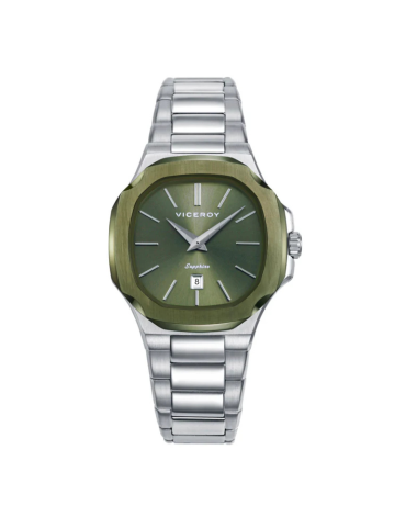 Reloj Cápsula Laura Escanes Viceroy Acero Ip Verde