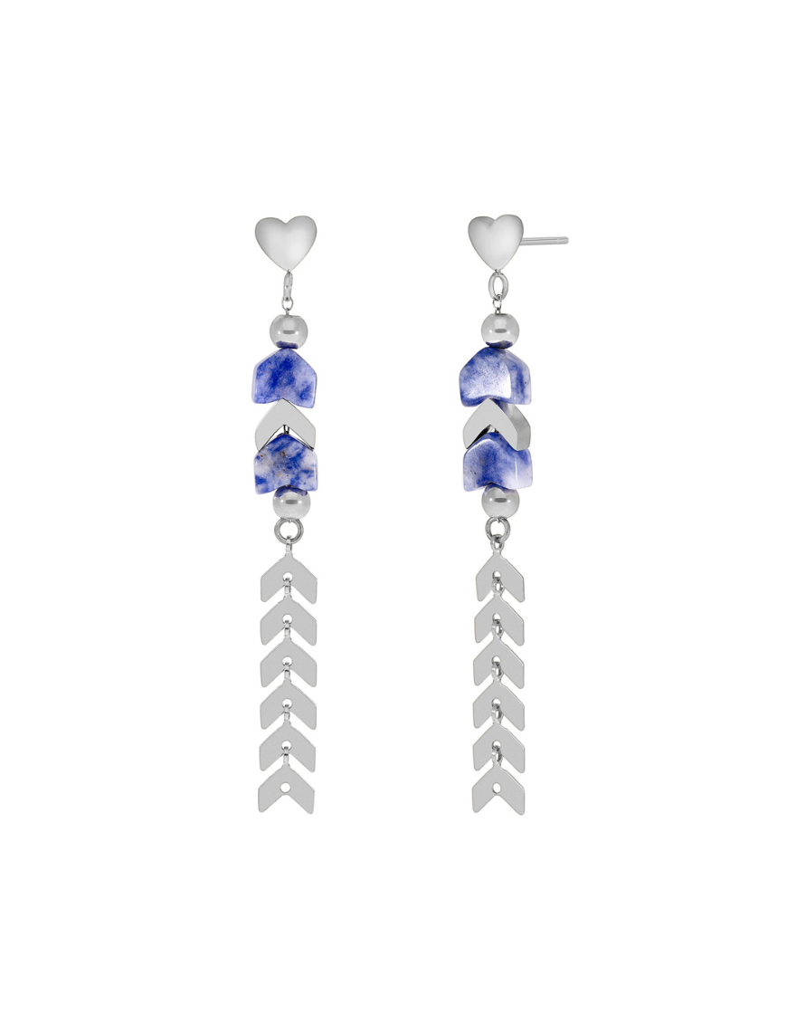 Pendiente Love Marea Sodalita Acero