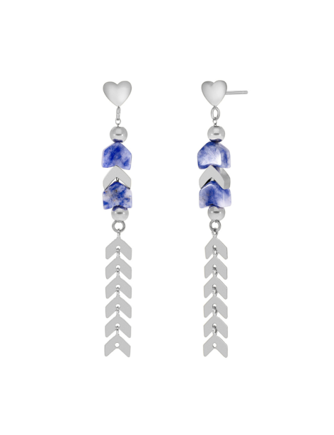 Pendiente Love Marea Sodalita Acero