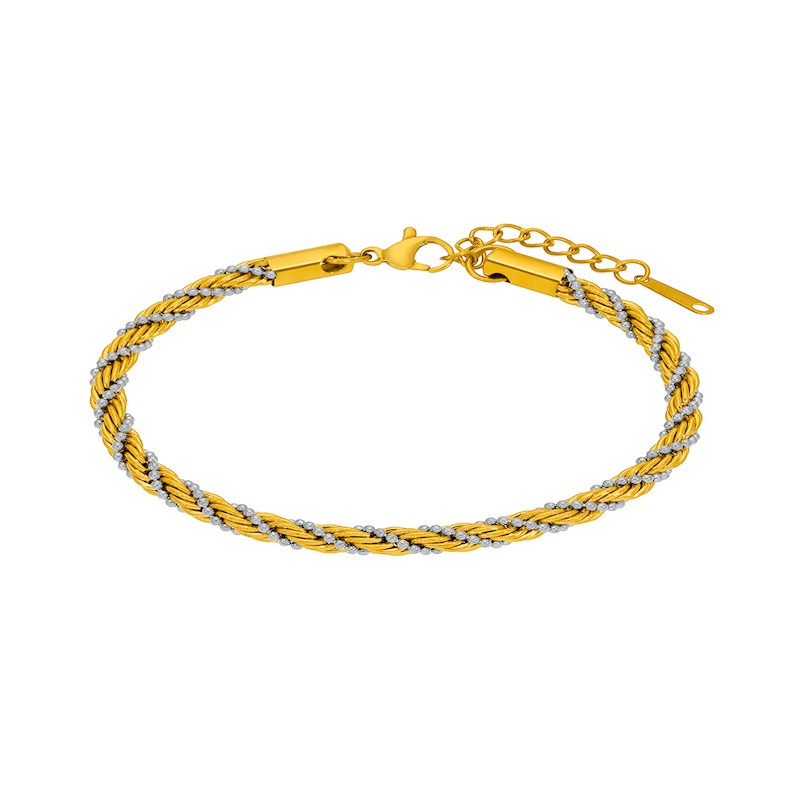 Pulsera Cordón Marea Acero Bicolor